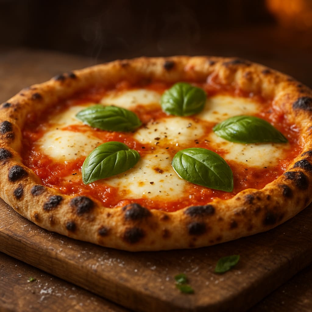 Pizza al horno de leña